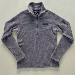 Patagonia Light Purple Gray Heather Quarter Zip Fleece Pullover XXS Spring Layer